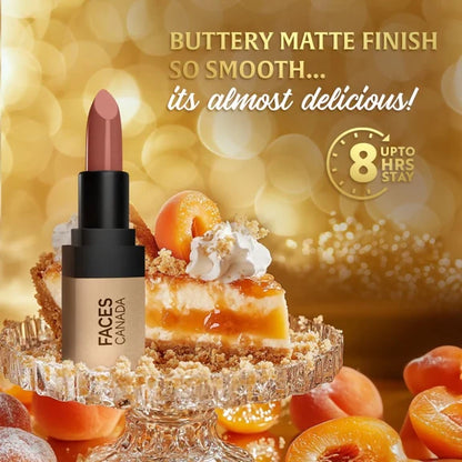 Faces Canada Comfy Matte Velvet Touch Lipstick - Apricot Jam 15 - 4.2 gm
