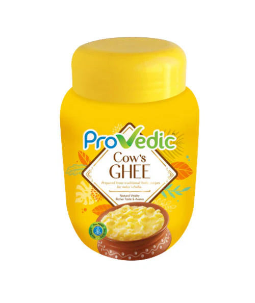 ProVedic Cow Ghee | Pure and Natural (1000ml Pet Jar) Cow Ghee for Good Digestion and Immunity | Made with Fresh Cow's Milk, Granular (Danedaar) Texture | Rich Taste and Aroma - 1 L