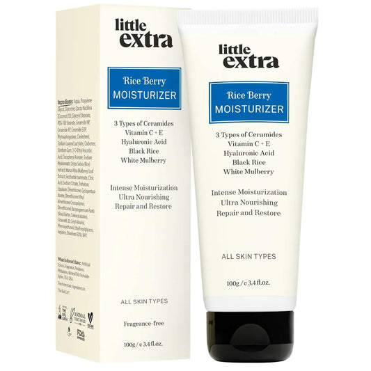 Little Extra Rice Berry Face Moisturizer, Lightweight & Non-Sticky for Glowing Skin, Brightening