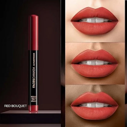 Faces Canada Ultime Pro Hd Intense Matte Lipstick + Primer - Red Bouquet (Red) - 1.4 gm