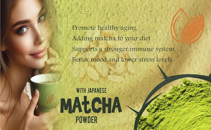 Eteasy Japanese Matcha Sonti Mix Milk Drink Kashmiri Kesar Saffron Mix Powder - 400 gm