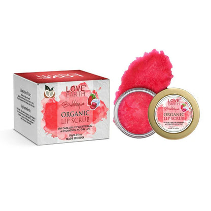 Love Earth Organic Lip Scrub with Shea Butter And Vitamin-E For Lip Hydration And Repair - 10 gm
