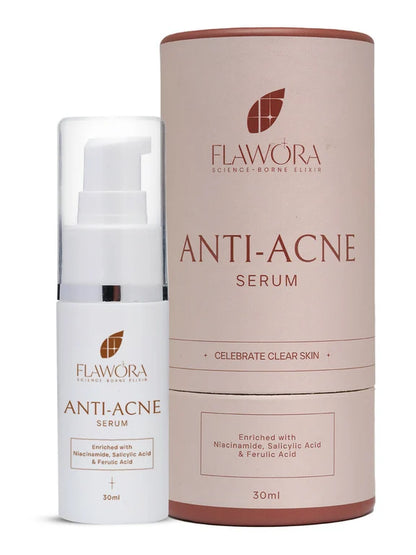 Flawora Set of Anti-Grey Hair Serum, Anti Acne Serum and Golden Glow Face Serum - combo