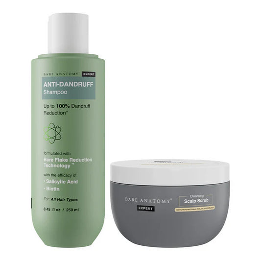 Bare Anatomy Expert Scalp Scrub & Anti Dandruff Shampoo Duo - combo