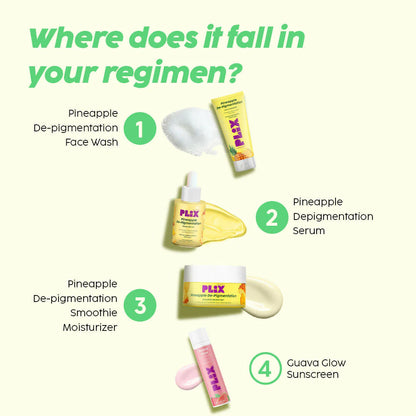 PLIX The Plant 2% Alpha Arbutin Depigmentation Combo For Dark Spot Removal With Cleanser, Face Serum & Cream -combo