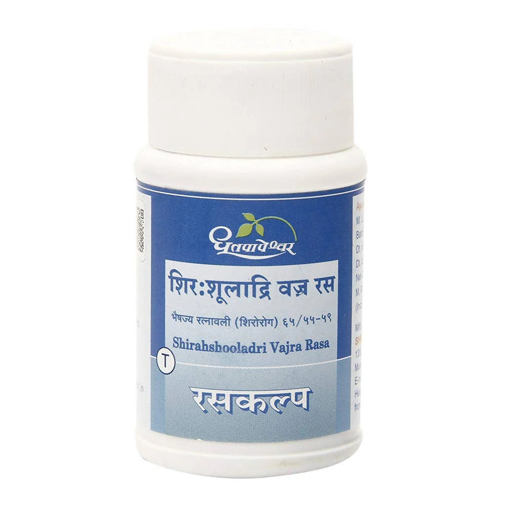 Dhootapapeshwar Shirahshooladri Vajra Rasa Tablets -60 Tablets