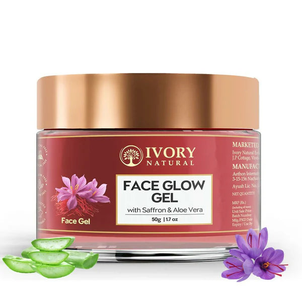 Ivory Natural Face Glow Gel For Instant Glow And Timeless Radiance, Achieve Glowing And Shiny Face - 50 gm