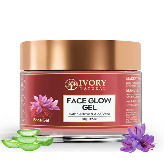 Ivory Natural Face Glow Gel For Instant Glow And Timeless Radiance, Achieve Glowing And Shiny Face - 50 gm