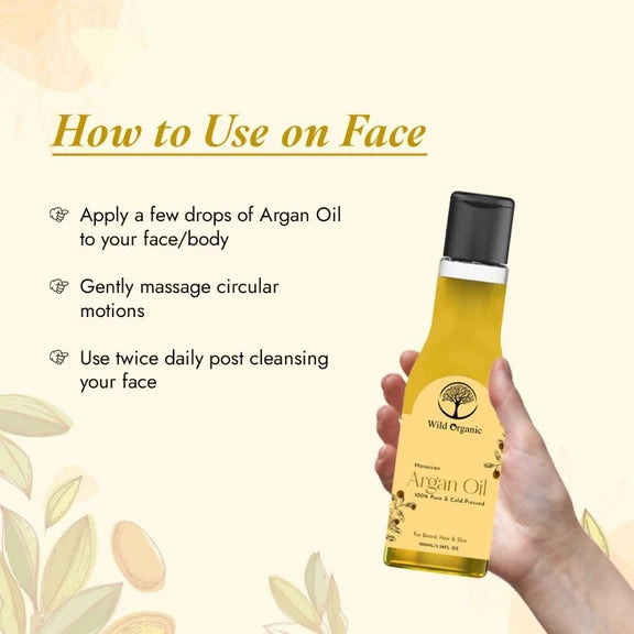 Wild Organic Cold Pressed Argan Hair Oil - 100 ml