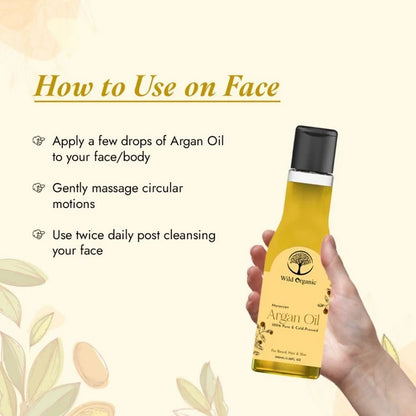 Wild Organic Cold Pressed Argan Hair Oil - 100 ml