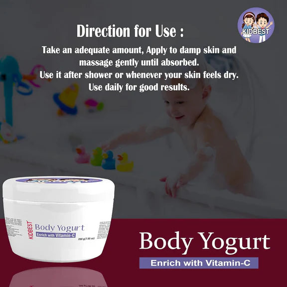 HealthBest Kidbest Body Yogurt Cream For Kids - 200 gm