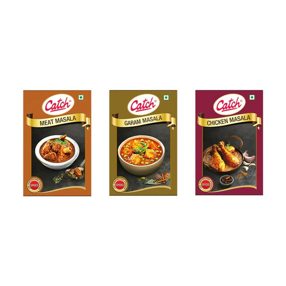 Catch Masala & Spices - Meat Masala 100 gms + Chicken Masala 100 gms + Garam Masala 100 gms - combo