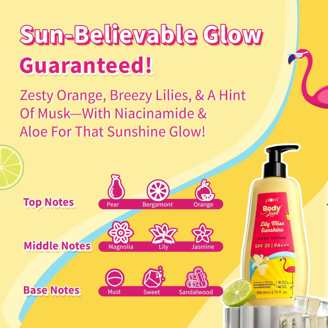 Plum BodyLovin' Lily Miss Sunshine Body Lotion With SPF 35 PA+++ - 200 ml