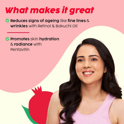 PLIX The Plant Fix Pomegranate 1% Retinol & 1% Bakuchi Oil Anti Ageing Night Cream - 50 gm