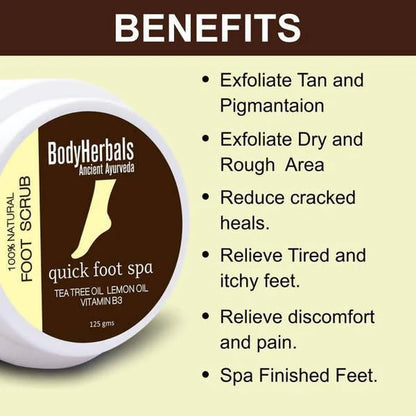 BodyHerbals 1 minute pedicure, Foot Scrub - 125 gm