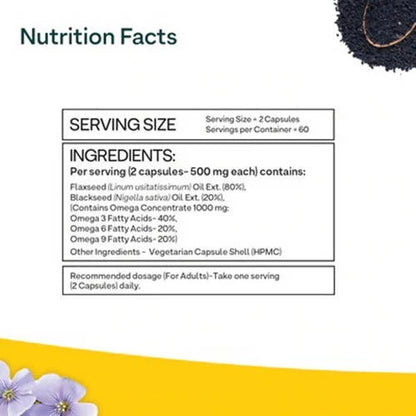 OZiva Plant Based Omega 369 Capsules -60 Caps