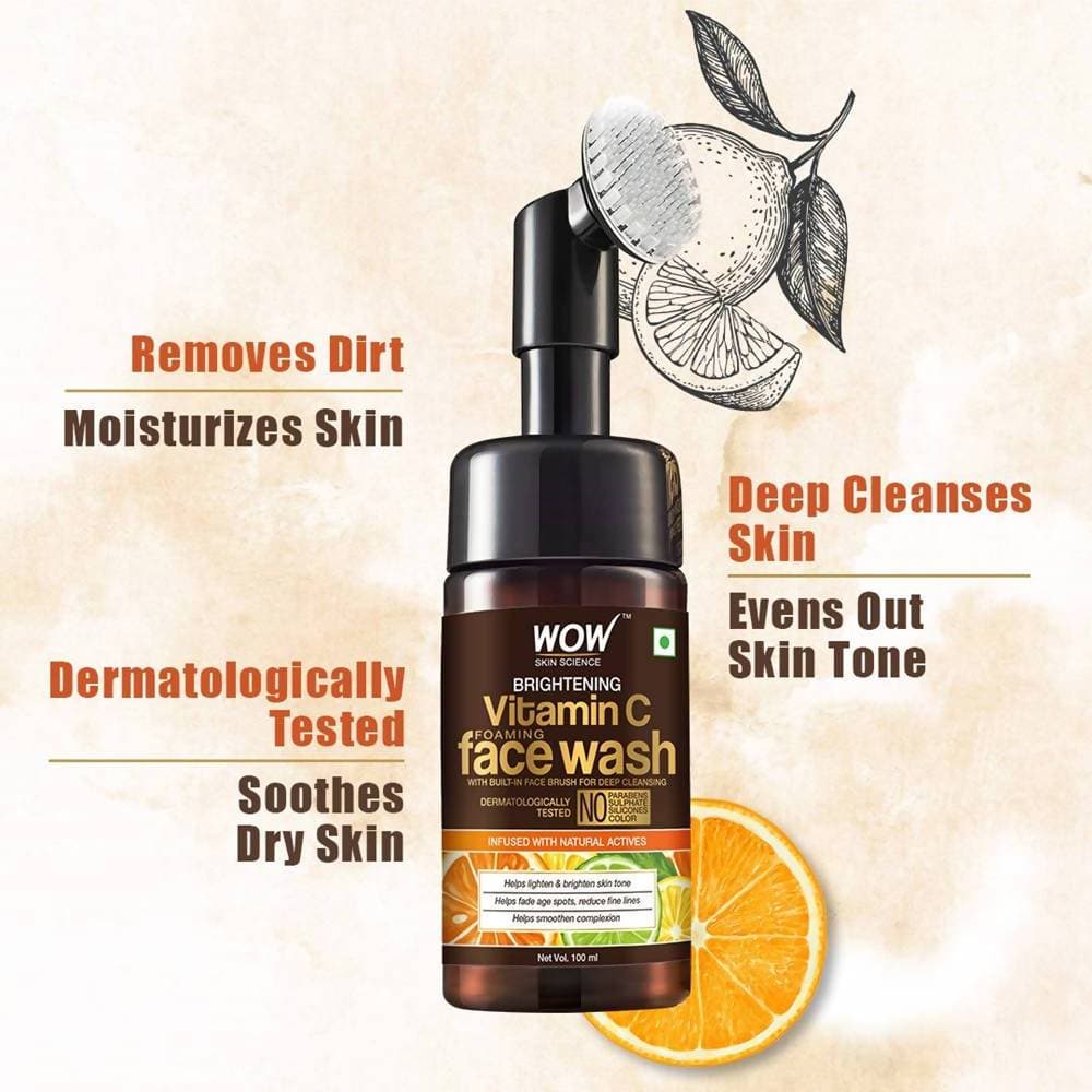 Wow Skin Science Vitamin C & Niacinamide Brightening Foaming Face Wash