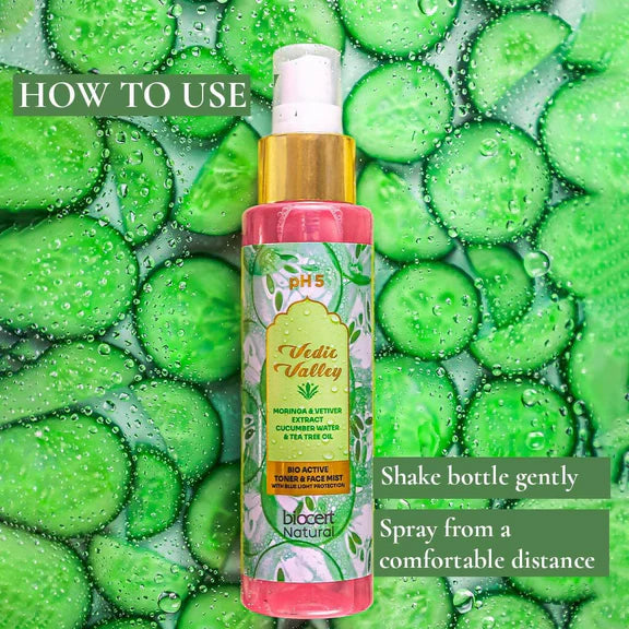 Vedic Valley Face Mist & Toner With Blue Light Filters Moringa & Vetiver - 100 ml