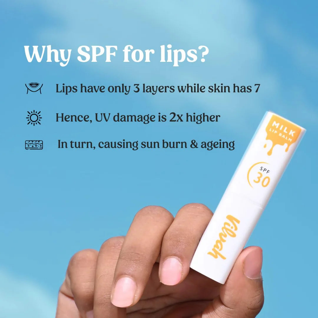 Vilvah Store Milk Lip Balm SPF 30 For All Skin Types