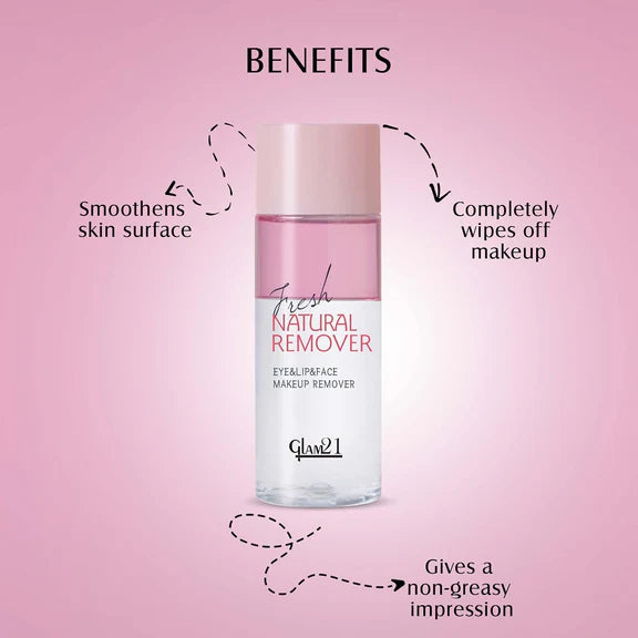 Glam21 Makeup Remover For Water-Proof & Long Lasting Makeup - Pink - 100 ml