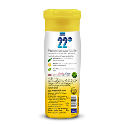 VI-JOHN 22 Degree Cooling Talc Beat the Heat Neem and Lime - 300 gm