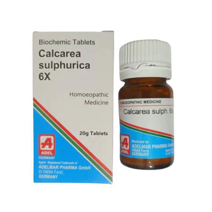 Adel Homeopathy Calcarea Sulphuricum Biochemic Tablets -3X - 20 gm