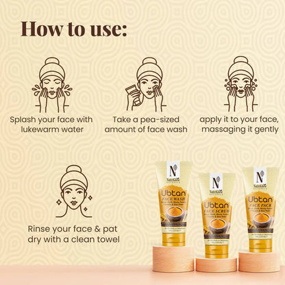 NutriGlow NATURAL'S Ubtan Face Wash - 100 gm