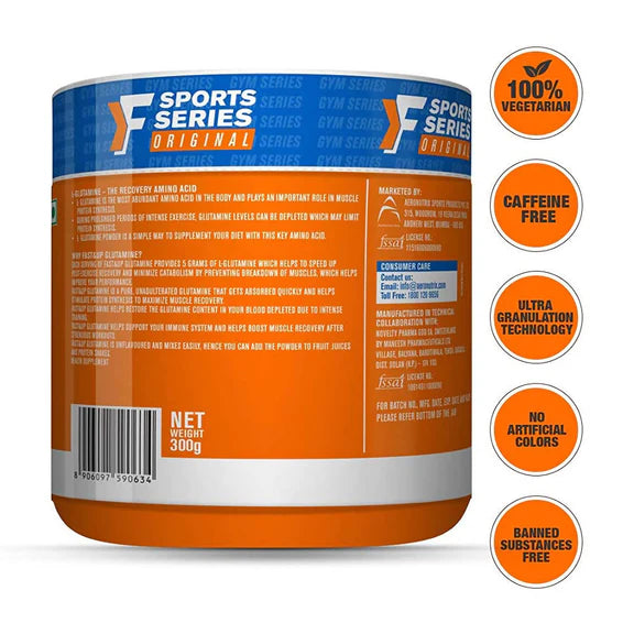 Fast&Up Glutamine Supplement - 300 gm