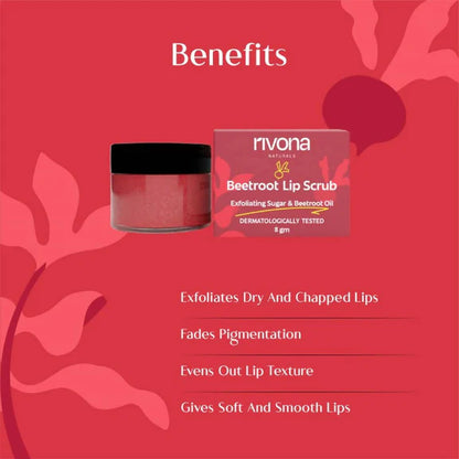Rivona Naturals Beetroot Lip Scrub - 8 gm