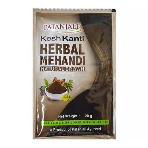 Patanjali Kesh Kanti Herbal Mehandi (Natural Brown) - Pack of 5