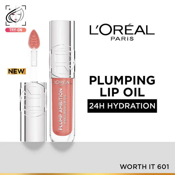 L'Oreal Paris Plump Ambition Hyaluron Lip Oil - 601 Worth It - 5 ml