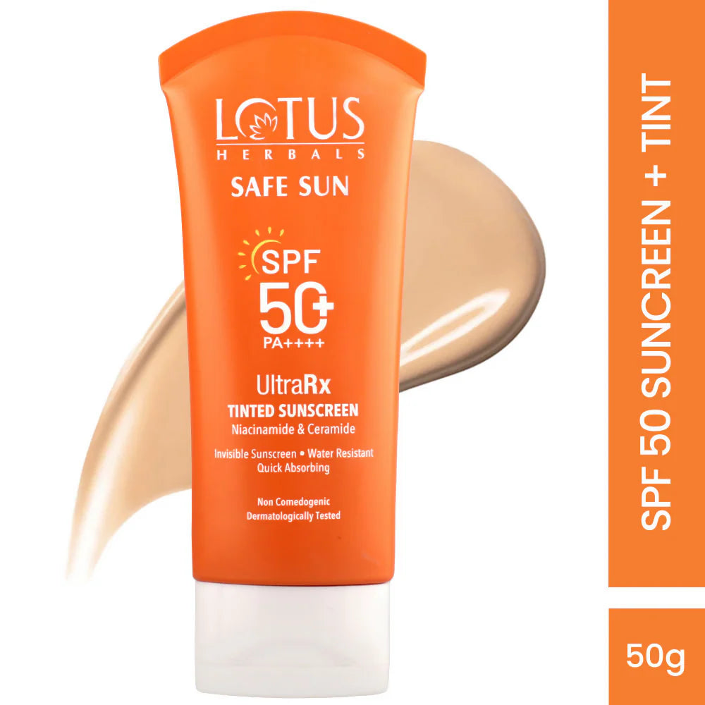 Lotus Herbals Safesun Ultrarx Tinted Sunscreen SPF 50+ PA++++ - 50 gm