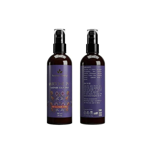 Avimee Herbal Hair Tone Pv 1 Scalp Spray Natural DHT Blocker, With Saw Palmetto, Amla, Methi & Bhringraj Extracts - 100 ml