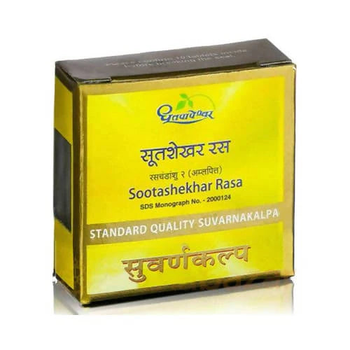 Dhootapapeshwar Sootashekhar Rasa Standard Quality Suvarnakalpa Tablets -10 Tabs