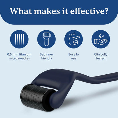 Man Matters Advance Derma Roller For Hair & Beard - 540 Micro 0.5mm Titanium Alloy Needles - 0.5 mm