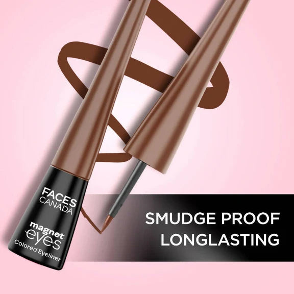 Faces Canada Magneteyes Color Eyeliner - Powerful Brown - 4 ml