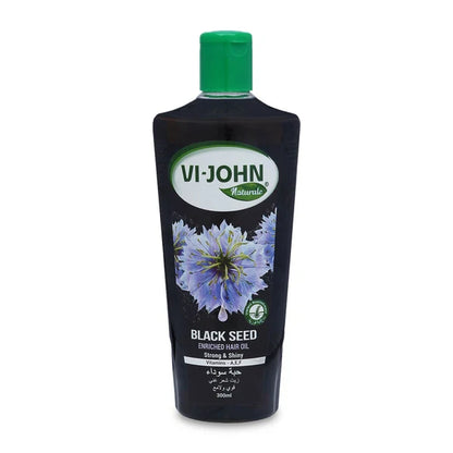 VI-JOHN Naturale Black Seed Enriched Hair Oil Strong & Shiny with Vitamin A.E & F - 300 ml