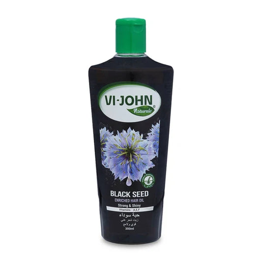 VI-JOHN Naturale Black Seed Enriched Hair Oil Strong & Shiny with Vitamin A.E & F - 300 ml