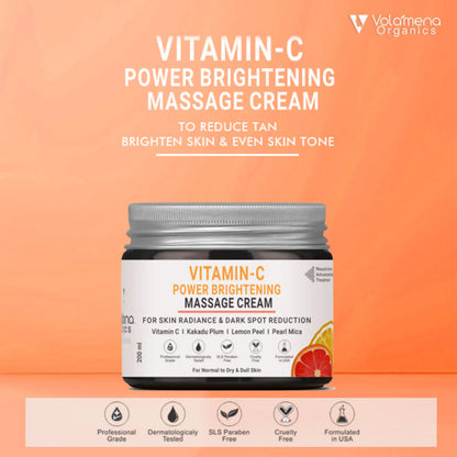 Volamena Organics Vitamin C Power Brightening Massage Cream - 200 ml
