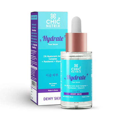 Chicnutrix Korean Hydrate Face Serum ??5% Hyaluronic Acid Complex For Skin Hydration & Skin Barrier Repair, Korean Skincare