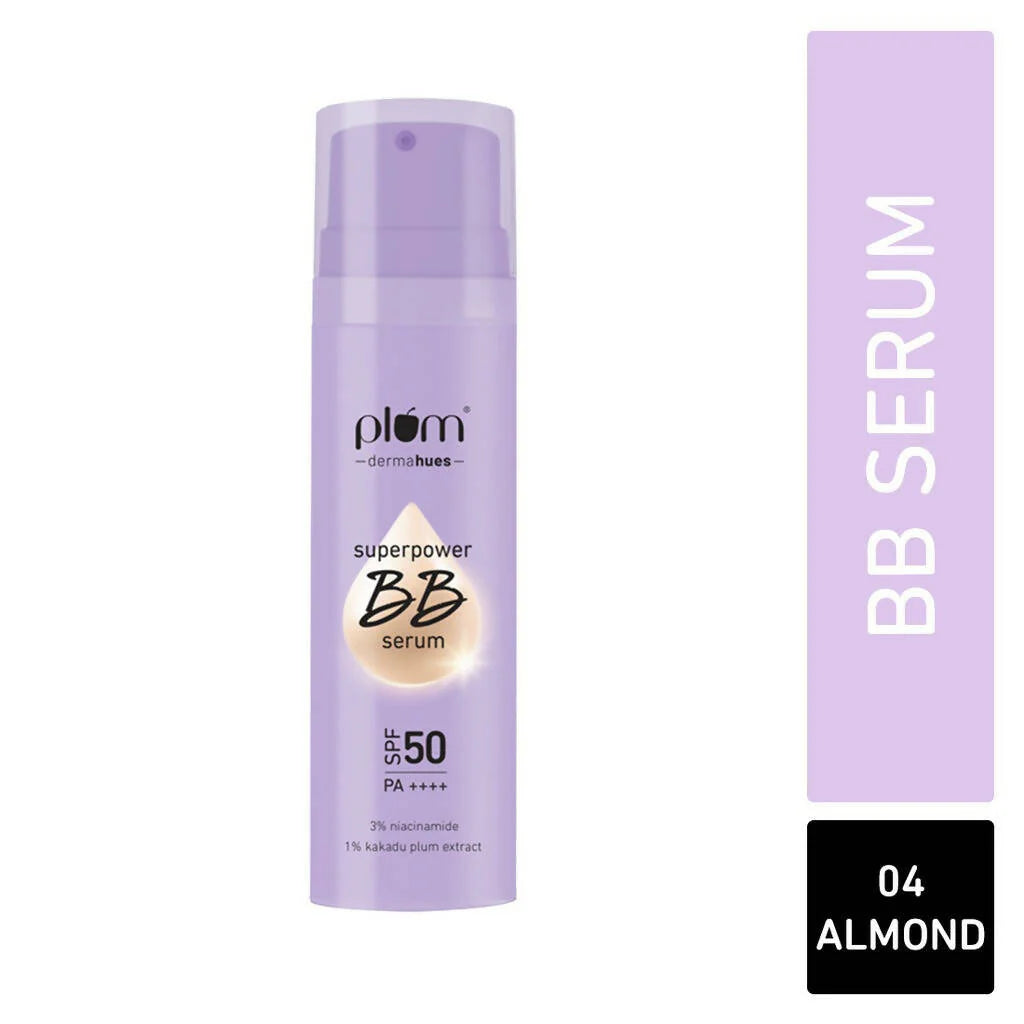 Plum Superpower BB Serum with SPF 50 PA ++++ 04 Almond - 30 ml
