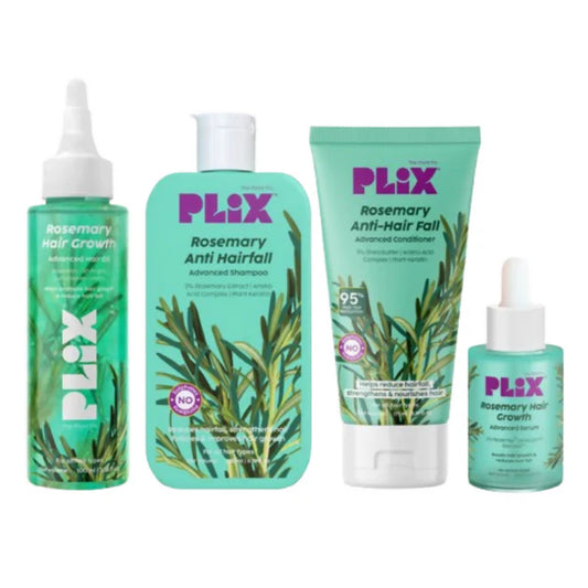 PLIX The PLIX The Plant Fix Rosemary Anti Hairfall Kit - Hair Oil, Shampoo, Conditioner & Serum - KitPlant Fix Rosemary Anti Hairfall Kit - Hair Oil, Shampoo, Conditioner & Serum - Kit