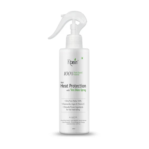 ktein 100% Plant Based Natural Hair Heat Protection with Xtra Shine Spray Hair Spray - 200 ml