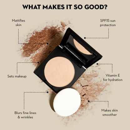 Sugar Cosmetics Dream Cover Matte Compact Powder With SPF 15 & Vitamin E-10 Latte - 6 gm