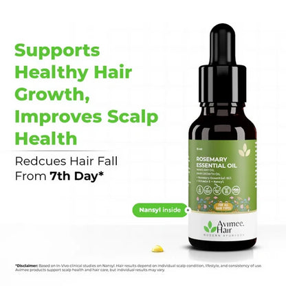 Avimee Herbal Rosemary Essential Hair Oil with Vitamin E & Nansyl - 15 ml