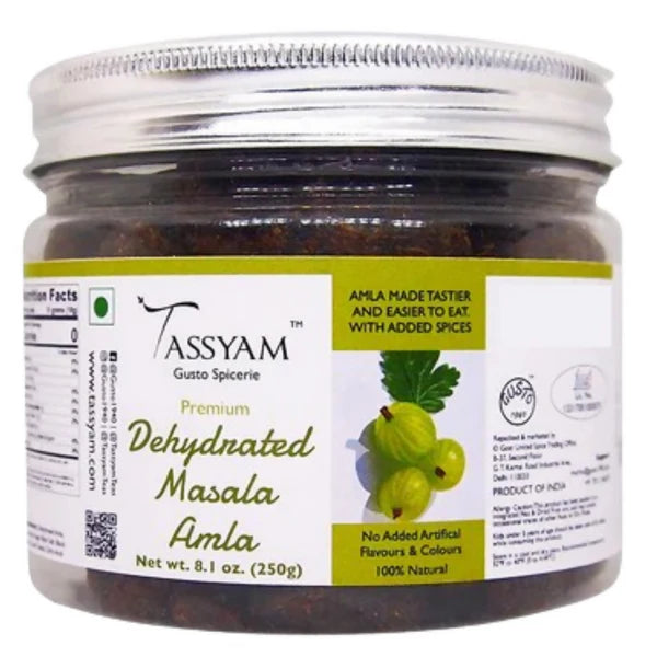 Tassyam Organics Dehydrated Masala Amla Slices - 250 gm