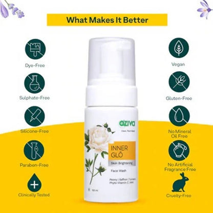 OZiva Inner Glo Skin Brightening Facewash -100 ml