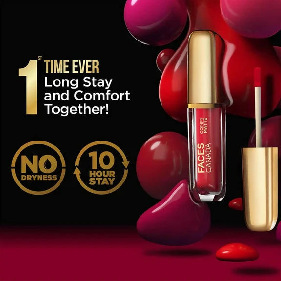 Faces Canada Comfy Matte Liquid Lipstick-For The Win 08 - 3 ml