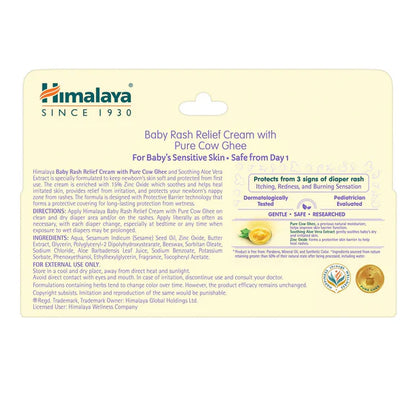 Himalaya Herbals Baby Rash Relief Cream with Pure Cow Ghee - 20 gm