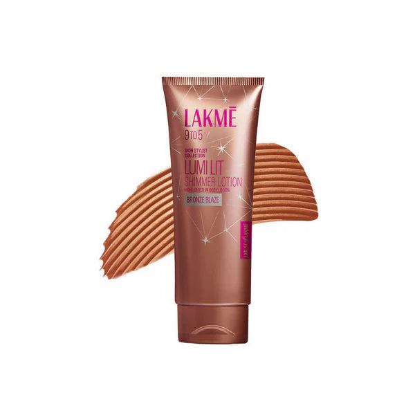 Lakme Lumi Lit Lotion Body Highlighter & Strobe Cream - Bronze - 100 ml